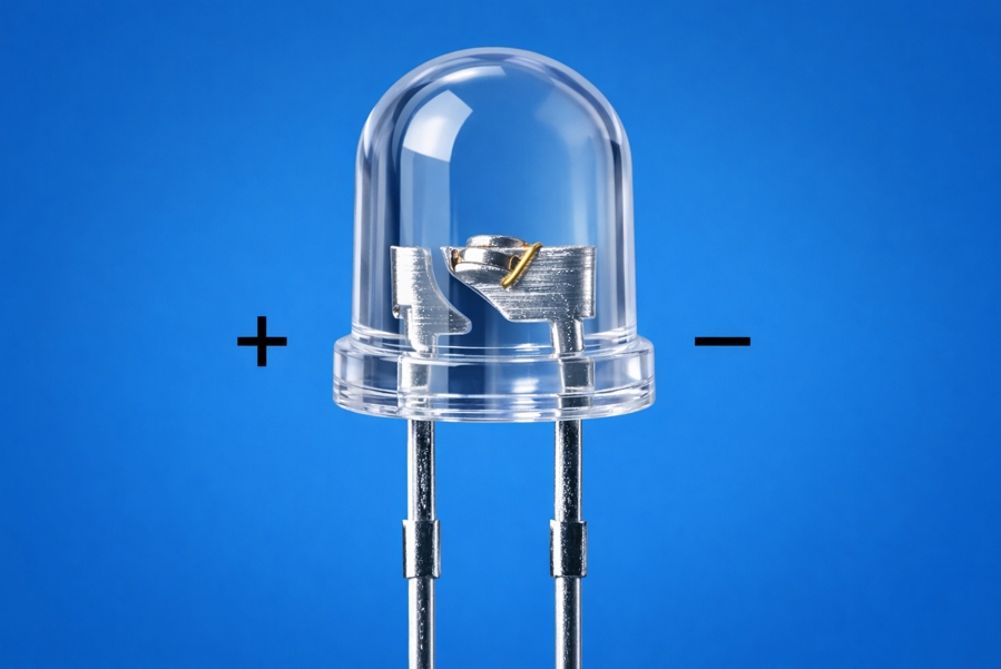 Белый выводной светодиод