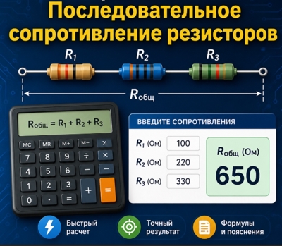 Формула раcчета последовательное соединение резисторов
