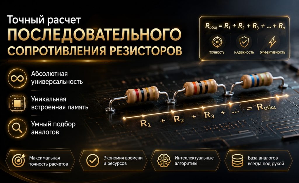 Точный расчет последовательного сопротивления резисторов
