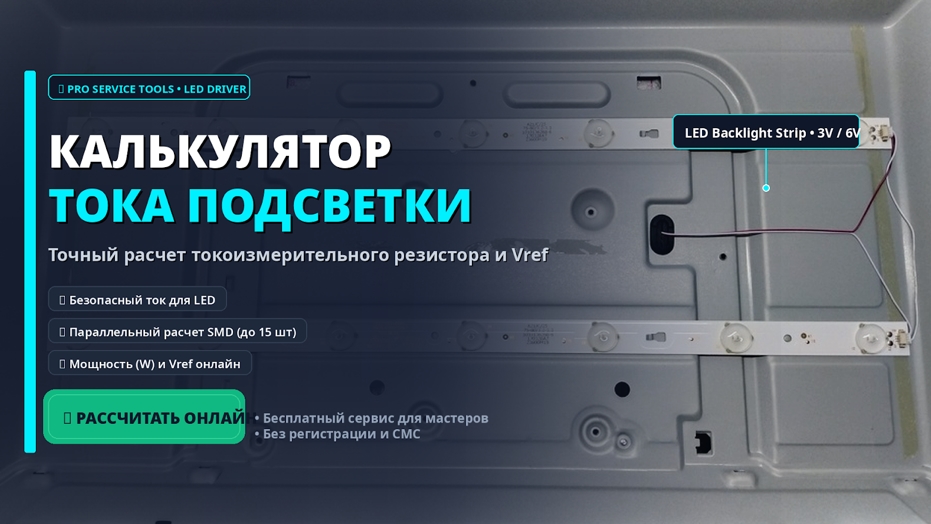 Калькулятор тока подсветки