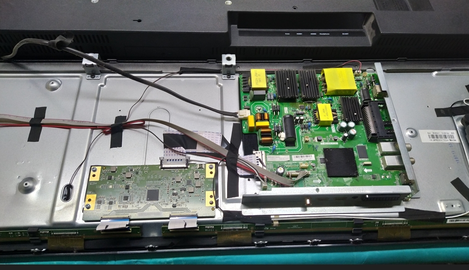 Телевизор Vinga L55UHD20G замена планок подсветки