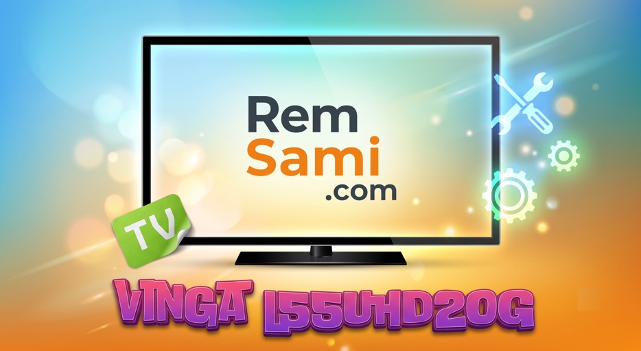 Vinga L55UHD20G нет изображения, звук есть ремонт подсветки