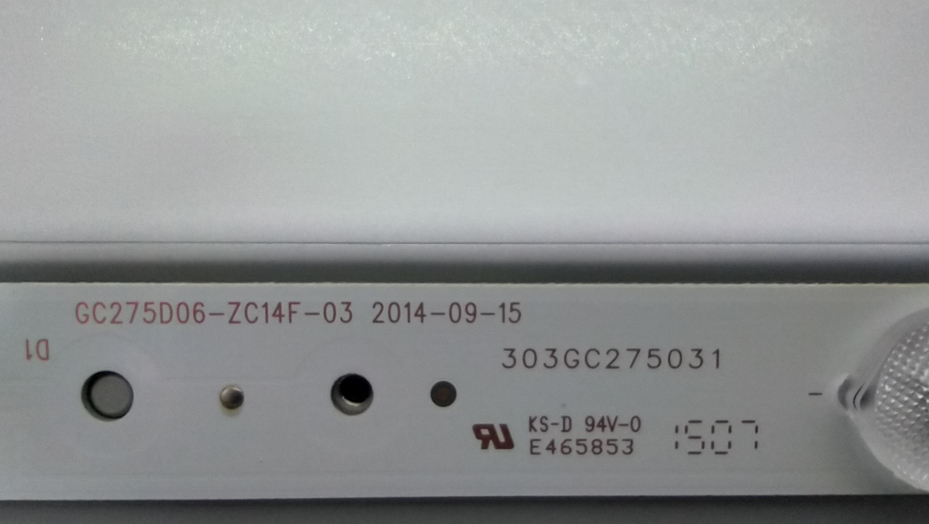 Маркировка LED планок GC275D06-ZC14F-03 тв Ergo LE28D6