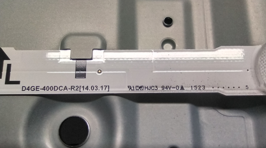 Маркировка LED планки D4GE-400DCA-R2 тв Samsung UE40J5550AU