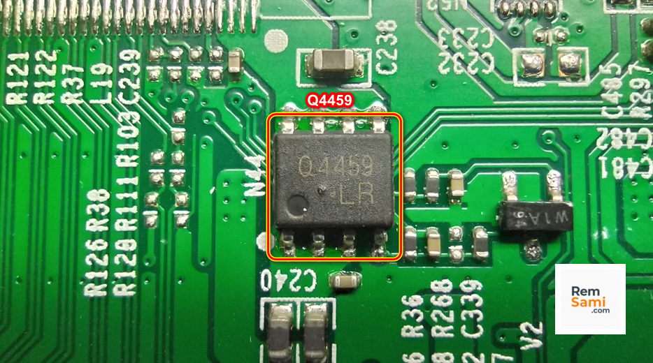 Неисправный P-Channel Power MOSFET Q4459